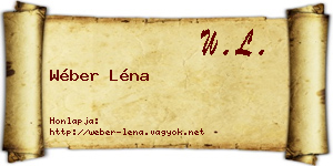 Wéber Léna névjegykártya