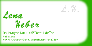 lena weber business card